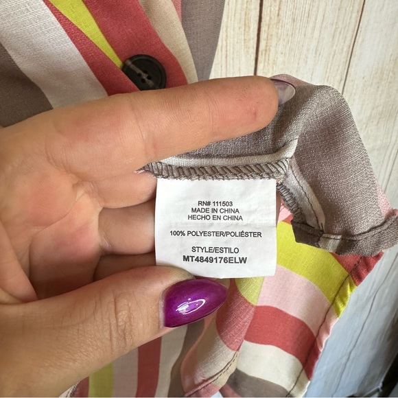 Lily White Stripes Summer XL Pastel Colorful - Picture 4 of 5